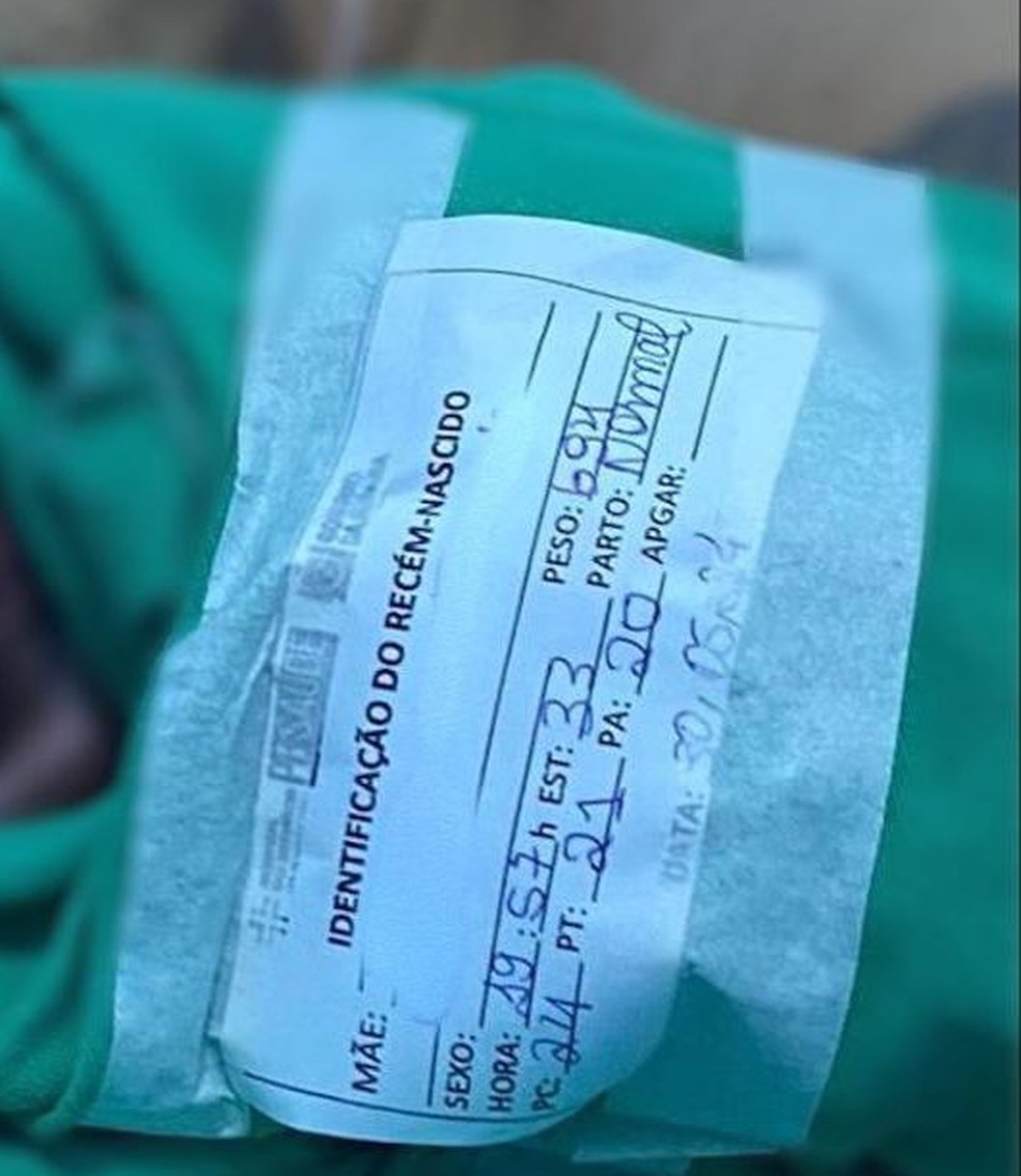 Bebê neomorto que desapareceu no necrotério da maternidade — Foto: Advogado/Arquivo