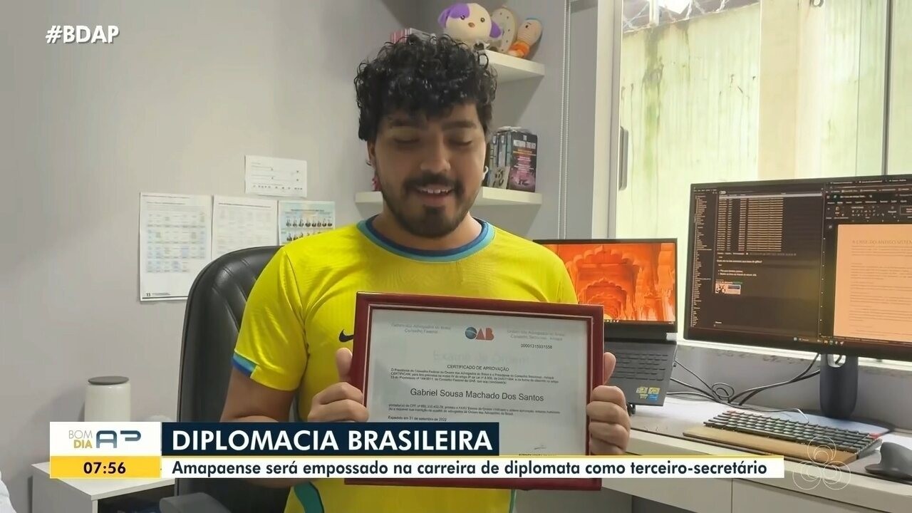 Юрист из Амапа стал первым в штате дипломатом после четырех попыток сдаться на конкурсе