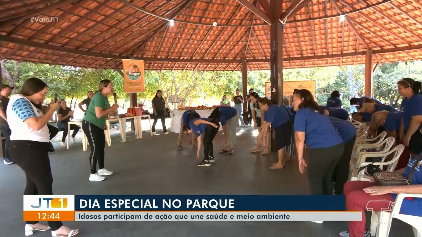 Idosos participam de atividades no Parque da Cidade em nova edição do projeto 'Um Dia no Parque'