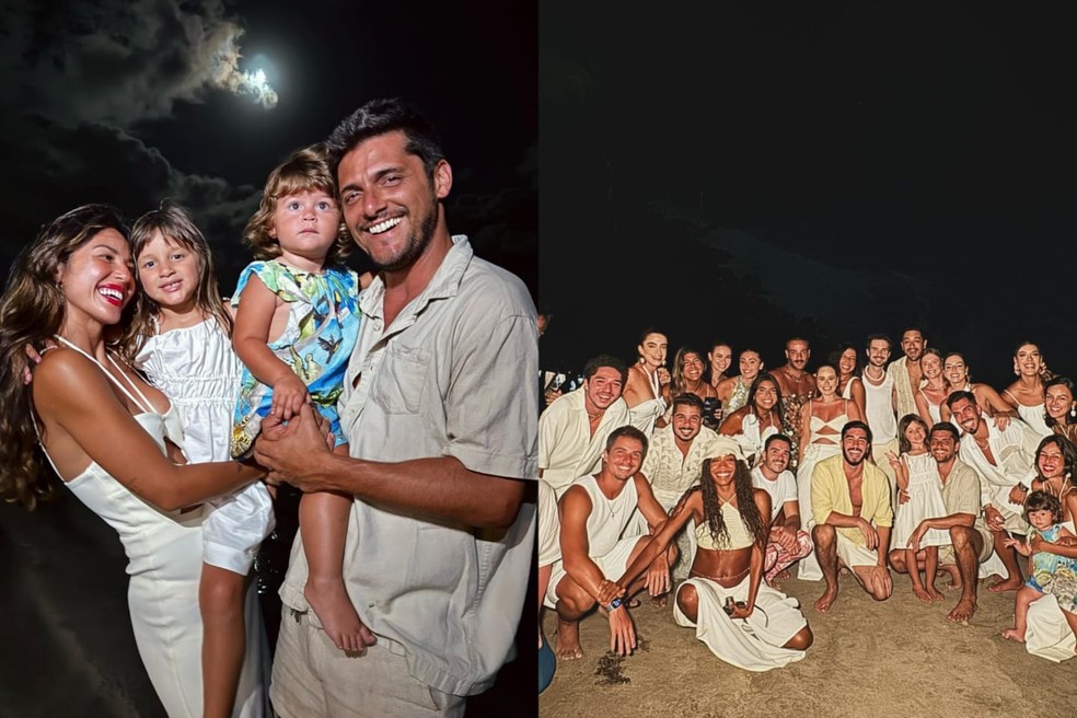 Bruno Gissoni e Yanna Lavigne escolheram Japaratinga para passar o final de ano ao lado das filhas e de amigos — Foto: Reprodução/redes sociais