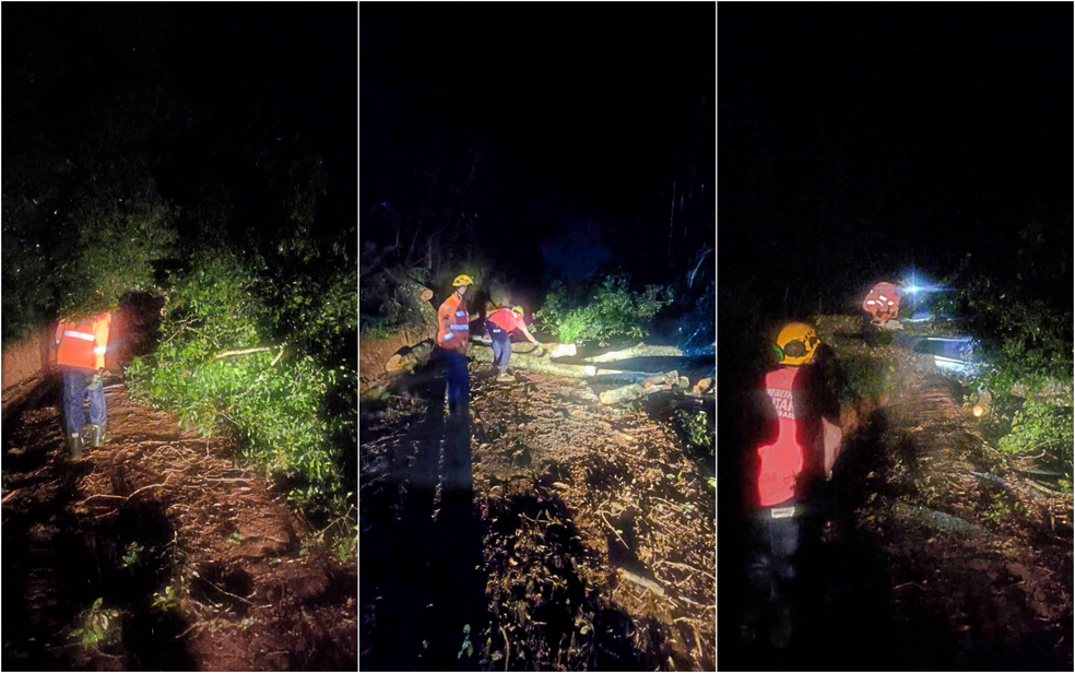 Corpo de Bombeiros atende ocorrências após forte chuva com granizo em Boa Esperança (MG) — Foto: Corpo de Bombeiros