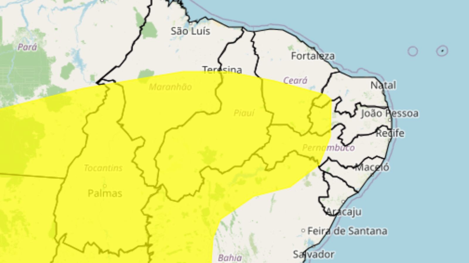 Previsão do Tempo: mais de 200 cidades do Piauí estão sob alerta de baixa umidade