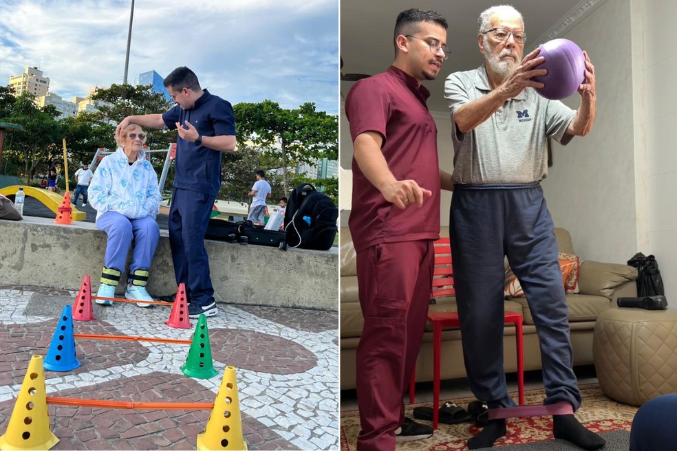 Exercícios físicos ajudam a tratar a depressão e a autoestima de idosos — Foto: Arquivo pessoal