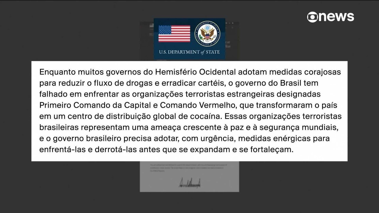 Em resposta aos EUA, governo do brasileiro nega falhas no combate ao crime organizado