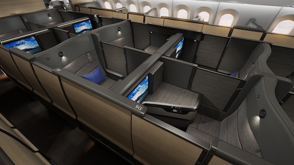 Classe executiva da companhia aérea japonesa All Nippon Airways (ANA) — Foto: All Nippon Airways/Divulgação