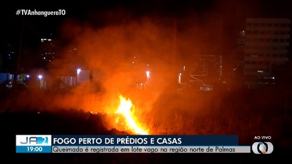 Incêndio é registrado em lote baldio no centro de Palmas