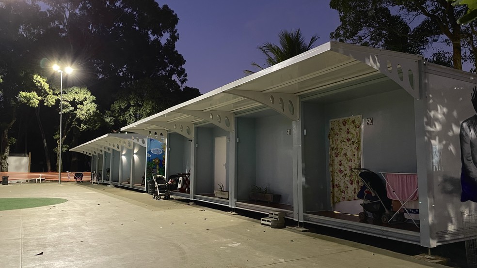 Casas modulares da Vila Reencontro Cruzeiro do Sul — Foto: Renata Bitar/g1
