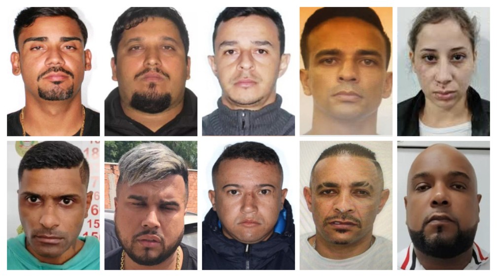 Conheça os dez suspeitos que já foram presos pela Polícia Civil de São Paulo — Foto: Montagem/g1/Reprodução/TV Globo