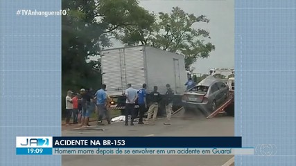 Homem morre em acidente na BR-153, em trecho que passa por Guaraí