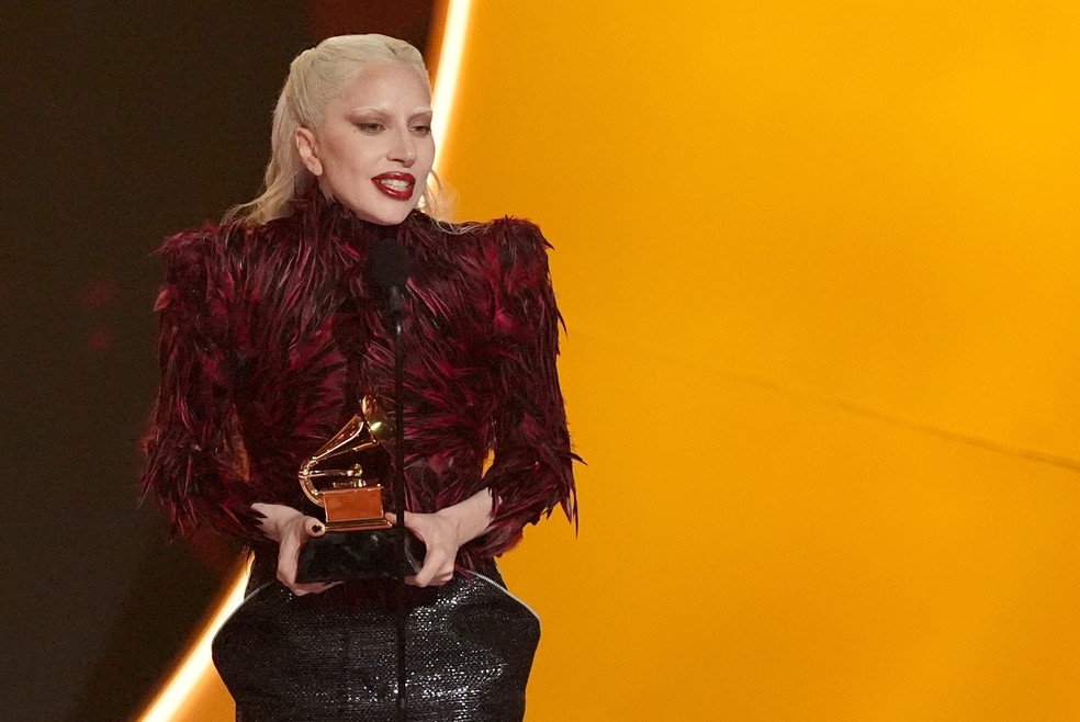 Lady Gaga vence melhor álbum pop vocal no Grammy 2026 — Foto: Chris Pizzello/AP
