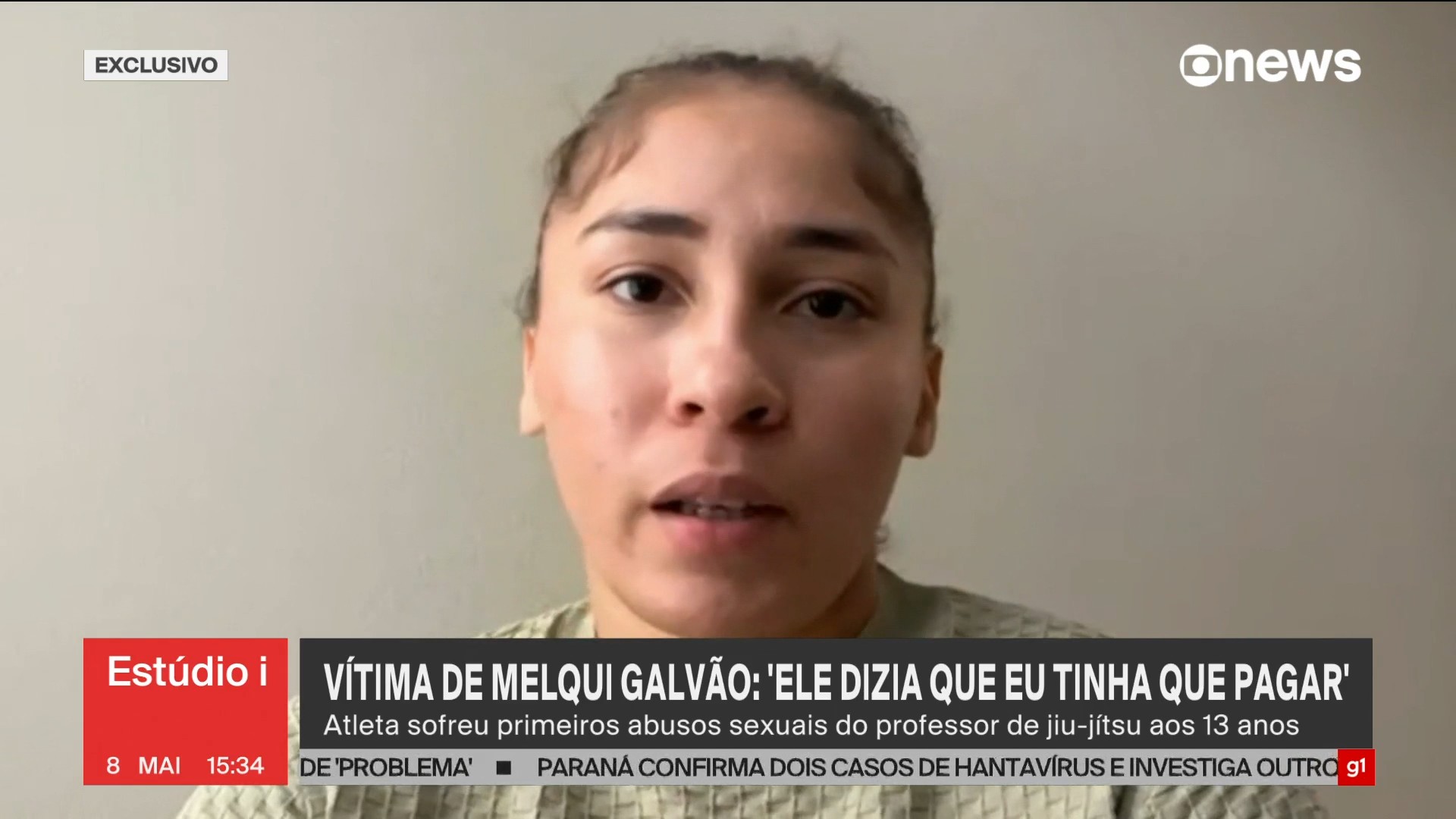 'Ele falou que eu tinha que pagar o tempo investido em mim', diz atleta de jiu-jítsu que denuncia Melqui Galvão por abusos sexuais