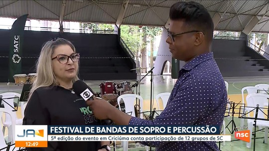 5ª edição do Festival de Bandas de Sopro e Percussão ocorre neste sábado em Criciúma - Programa: Jornal do Almoço - SC 