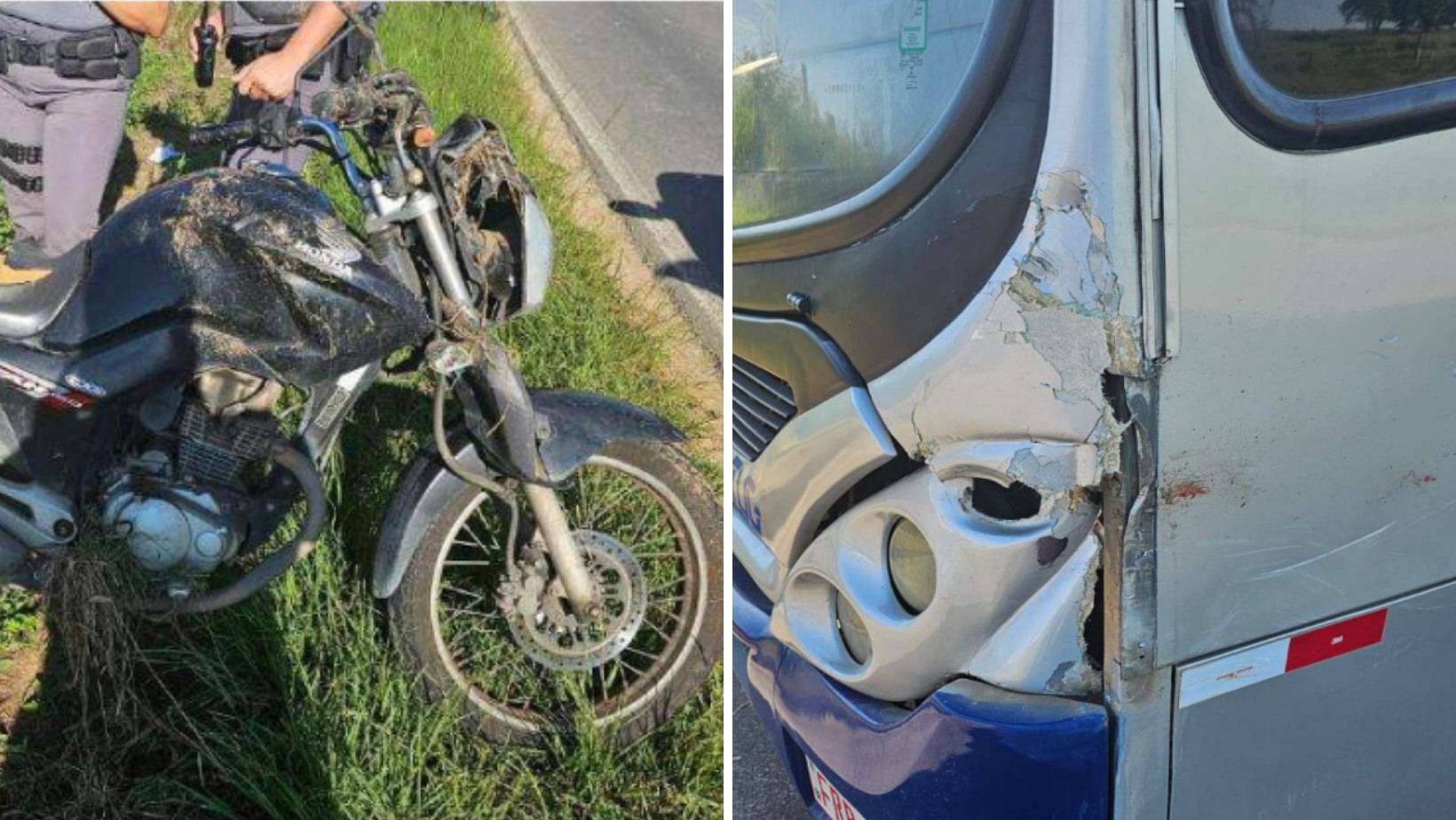 Motociclista de 47 anos morre em acidente com ônibus em estrada de Guaratinguetá, SP