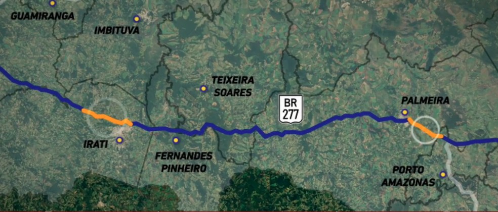 Obras de duplicação são iniciadas em dois trechos da BR-277, no Paraná — Foto: Via Araucária