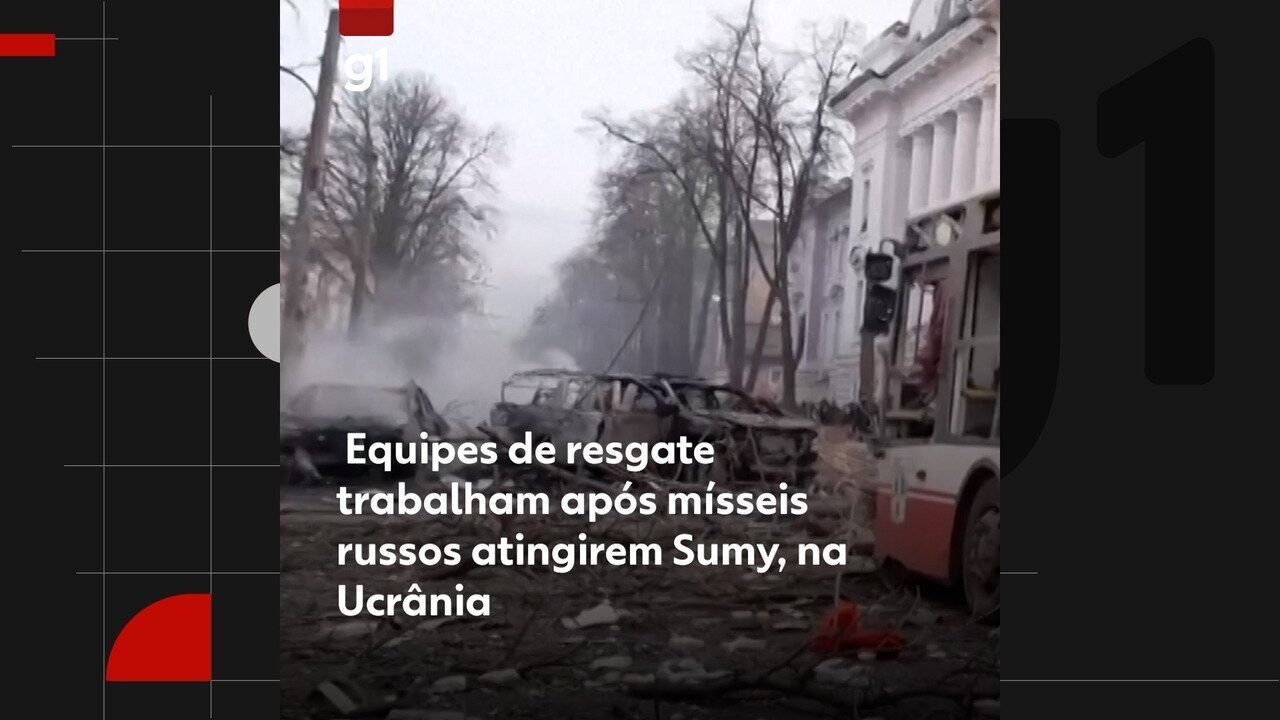 Rússia lança mísseis contra Ucrânia e deixa 32 mortos e mais de 80 feridos em Sumy