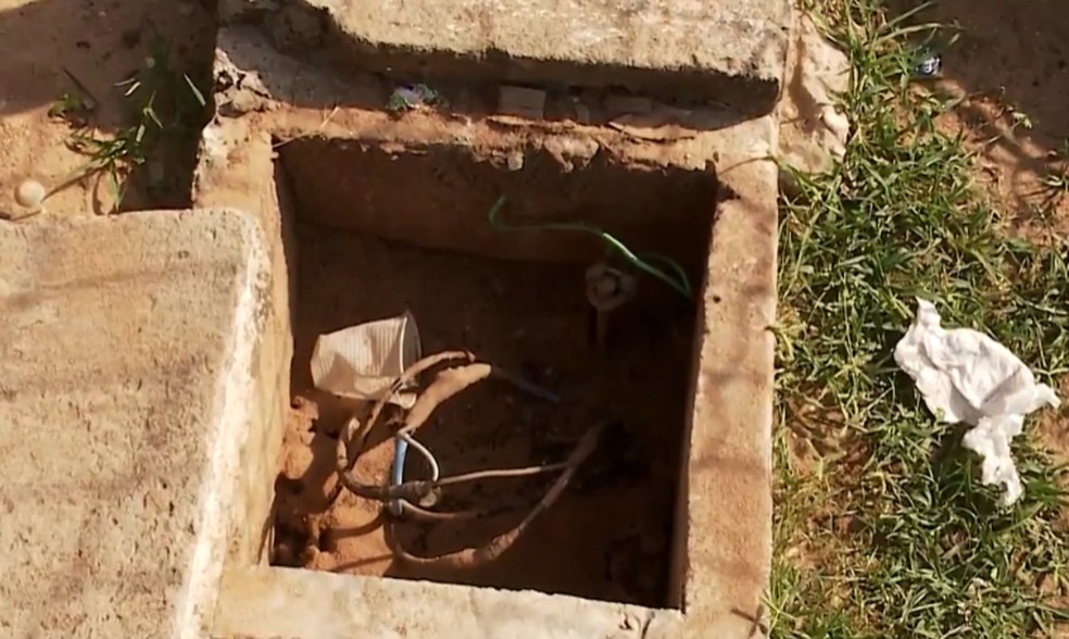 A energia elétrica do poste foi cortada pela Equatorial Maranhão, após a morte da criança. — Foto: Reprodução/TV Mirante