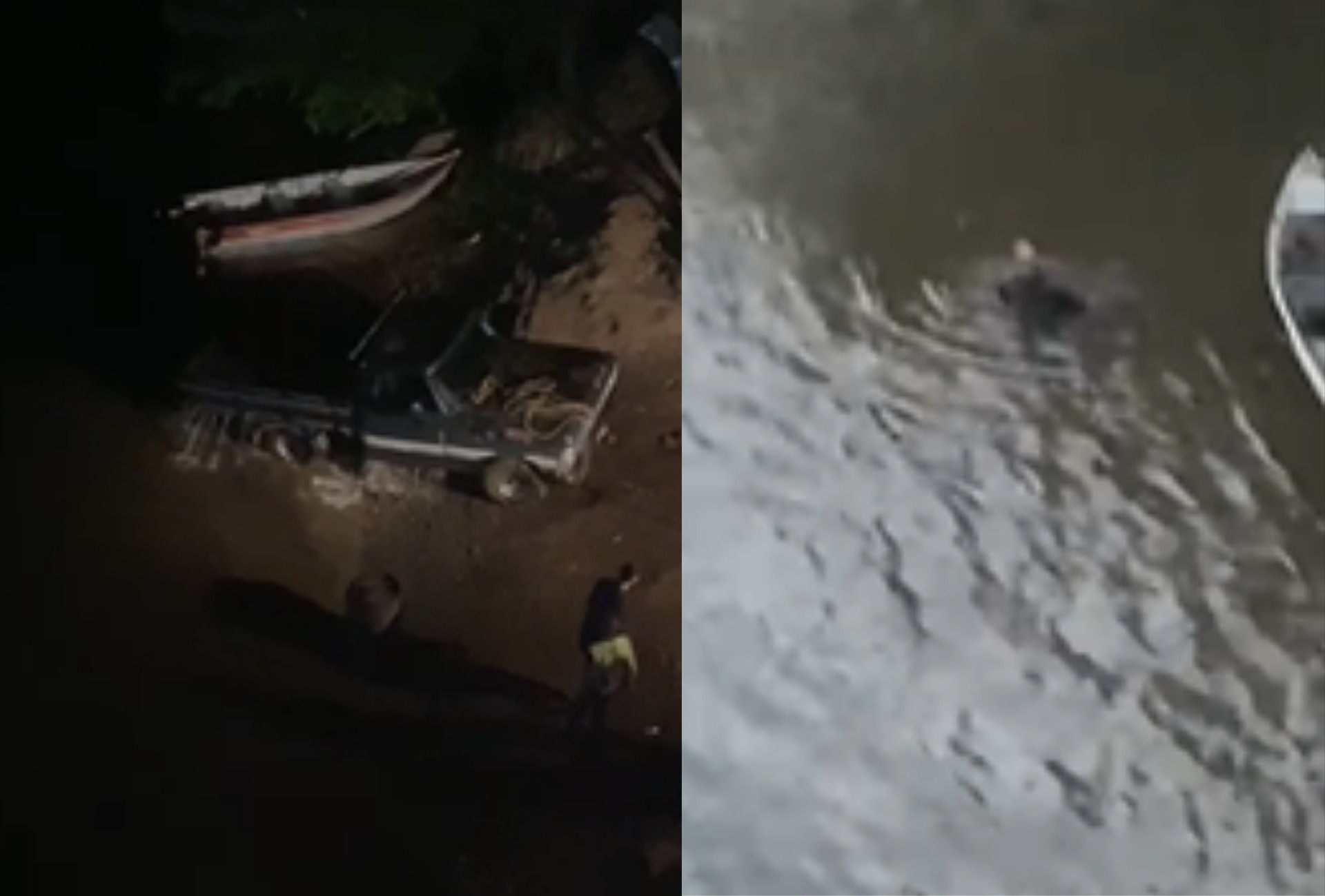 Caminhonete afunda em rio ao tentar descarregar barco em MS
