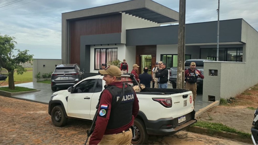 Operação aconteceu na segunda-feira (24) — Foto: Polícia Nacional do Paraguai
