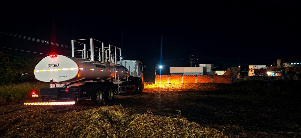 Incêndio em vegetação é identificado por sistema Muralha do Fogo da Defesa Civil em Indiana (SP) — Foto: Reprodução/Defesa Civil