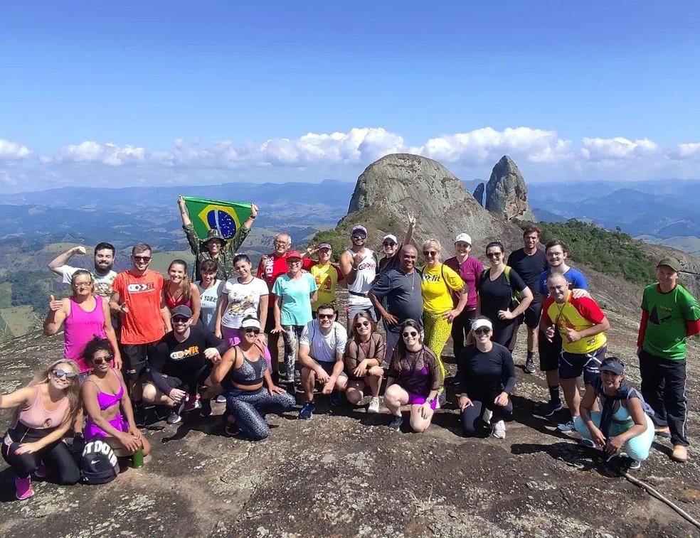 Passeio feito na trilha da Pedra de Três Pontões. — Foto: Redes sociais/Cantinho dos Três Pontões