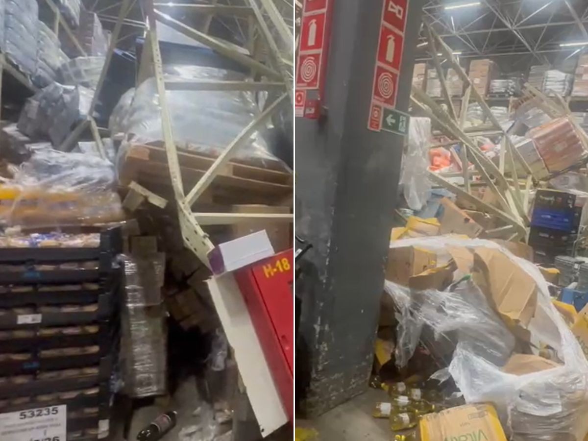Atacadão no litoral de SP é fechado após desabamento no estoque; VEJA