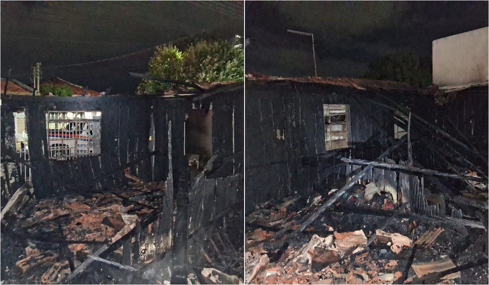 Incêndio atinge casa e interdita imóvel por risco de desabamento em Presidente Prudente (SP) — Foto: Defesa Civil/Divulgação