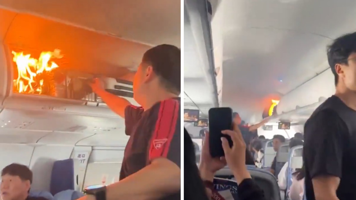 Bateria de lítio provoca incêndio em voo da Air China e avião faz pouso de emergência