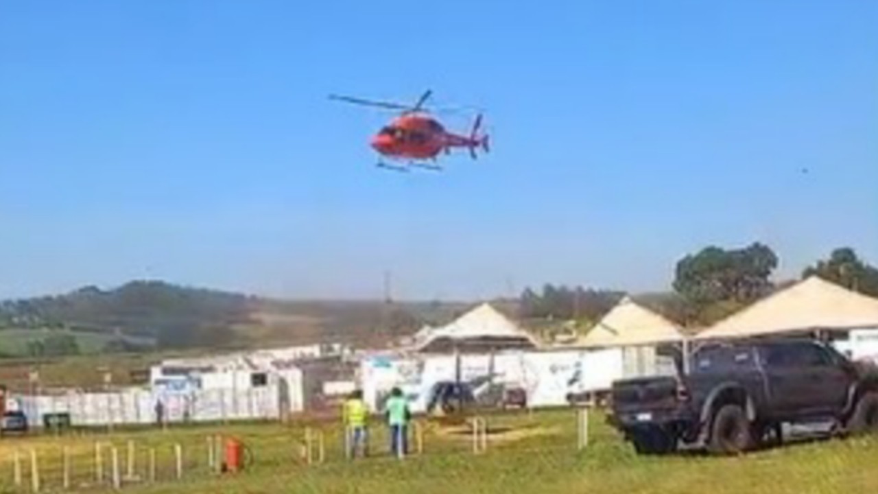 Vídeo mostra momento em que tenda desaba durante pouso de helicóptero na Agrishow; 2 ficaram feridos