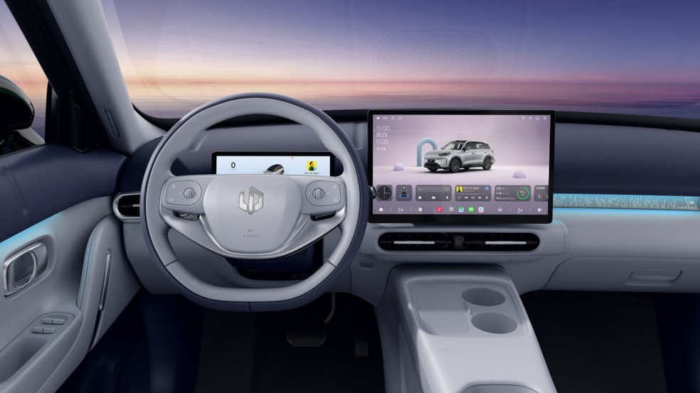 Minimalismo é regra no Leapmotor A10, chamado de B03x fora da China — Foto: divulgação/Leapmotor