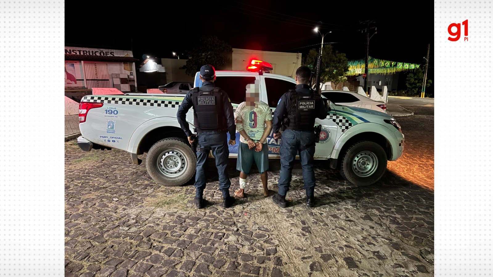 Homem é preso suspeito de esfaquear dois tios no PI; polícia aponta sinais de embriaguez