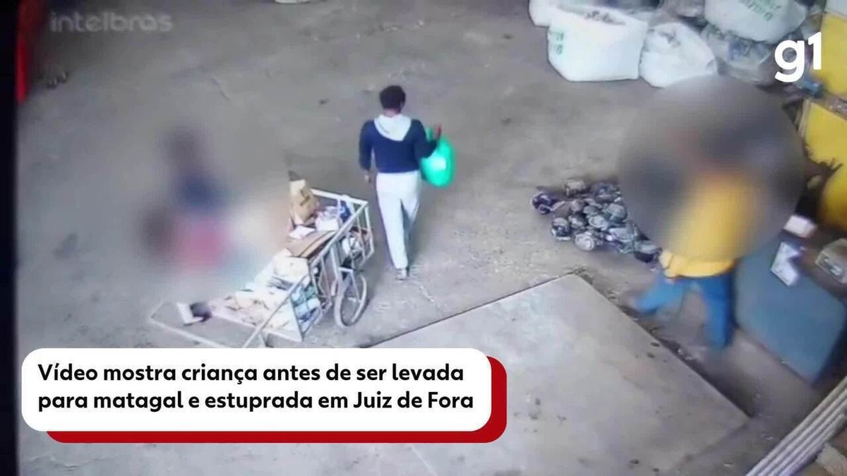 Vídeo mostra criança antes de ser levada para matagal e estuprada em Juiz  de Fora