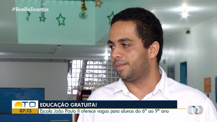 Escola municipal em Palmas abre matrículas para estudantes do ensino fundamental