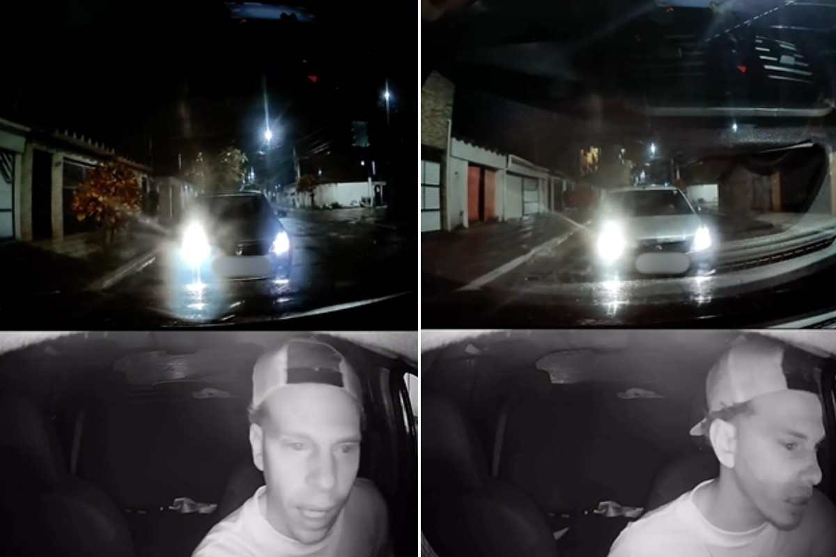 Motorista de aplicativo vive momento de pânico em perseguição no litoral de SP; Veja o vídeo