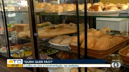 Bom Dia Tocantins mostra movimentação na busca por pães em Palmas