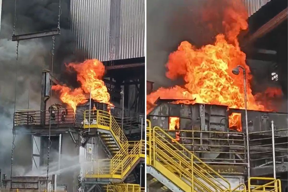 Incêndio atinge terminal no Porto de Santos; VÍDEO