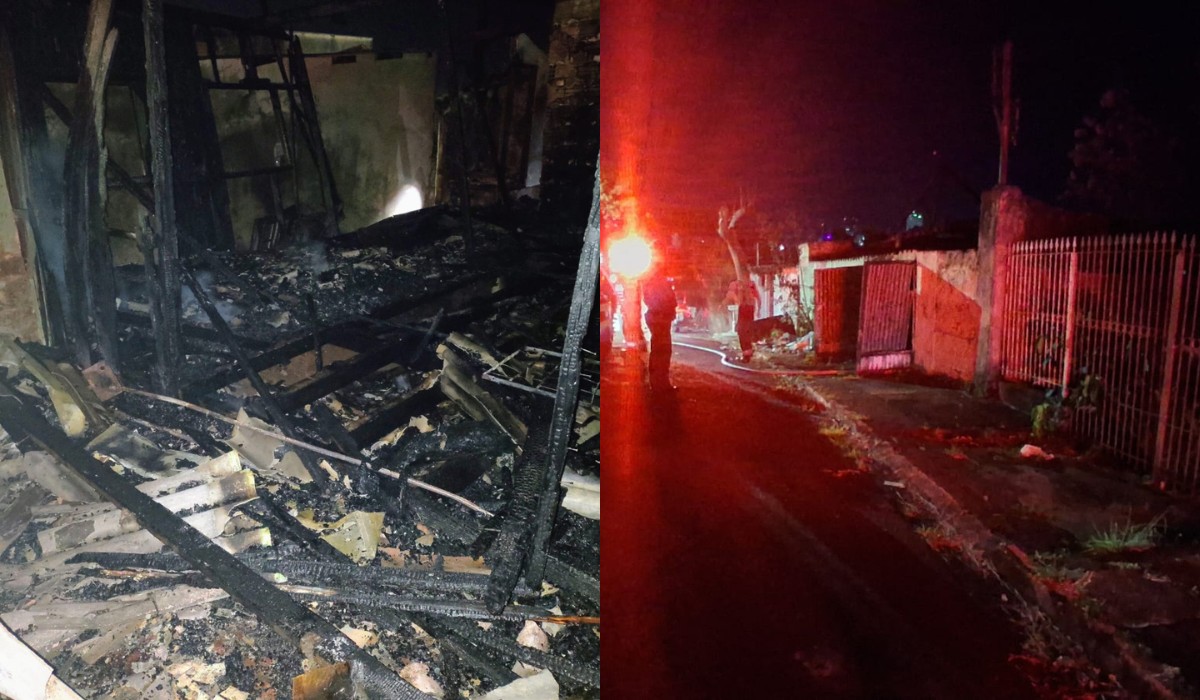 Incêndio destrói casa de madeira em bairro de Presidente Prudente