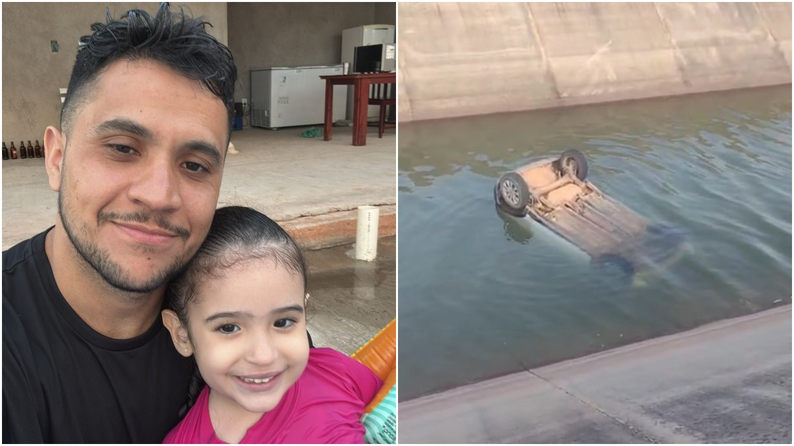 Pai e filha são achados mortos em carro submerso em canal no Ceará