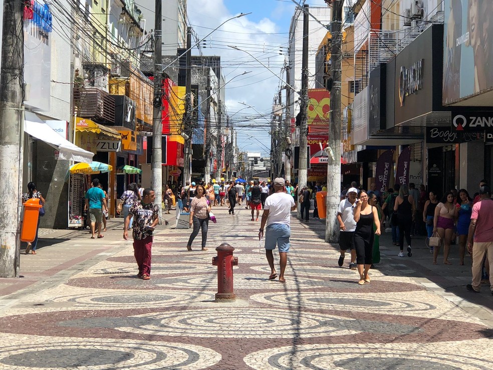 Centro comercial de Aracaju (SE) — Foto: Leonardo Barreto/ g1/Arquivo