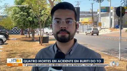 Quatro pessoas morrem em acidente de trânsito na TO-221