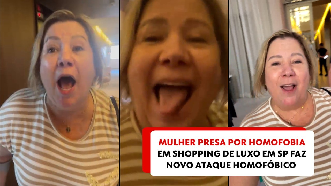 Mulher presa por homofobia em shopping de luxo em SP faz novo ataque um dia após deixar prisão: 'Boiola depilada'