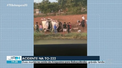 Acidente na TO-222 mata duas pessoas e deixa grávida ferida próximo a Araguaína