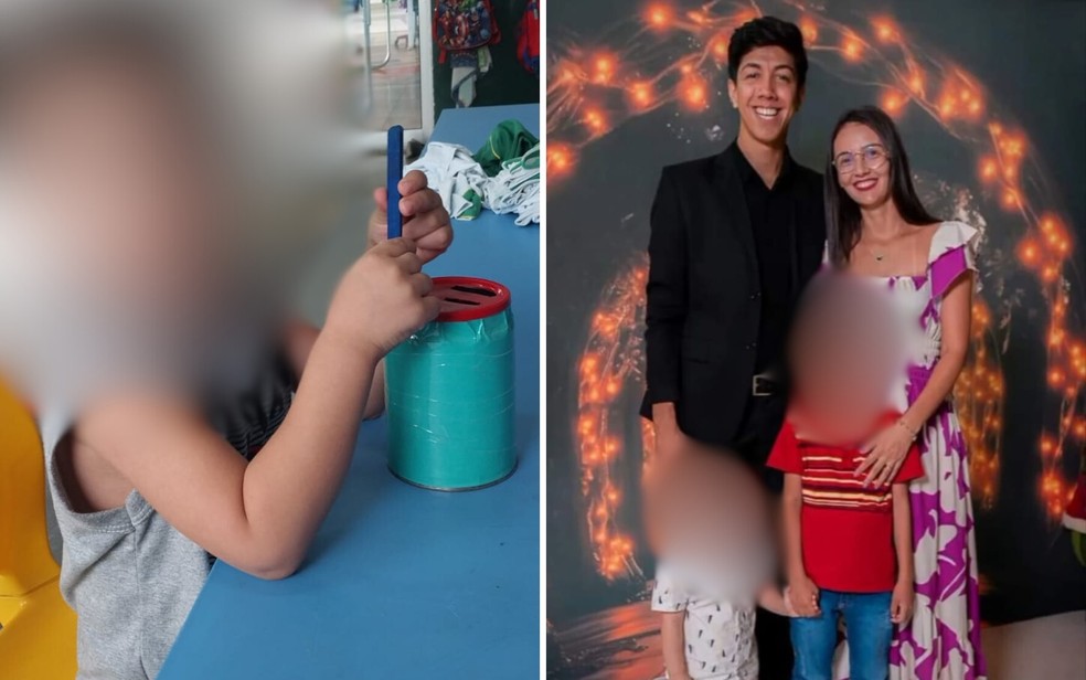 Isamara Cristina Mendanha e Guilherme Luiz de Souza denunciam que filho foi trocado em hospital de Inhumas, Goiás — Foto: Reprodução/Arquivo Pessoal
