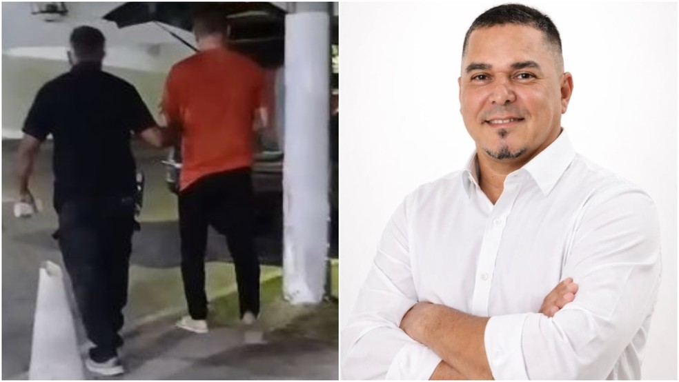 O suplente de vereador Cleilson Ferreira do Nascimento, o "Kekeu Mucura", de 46 anos, foi preso por suspeita de matar e forjar o suicídio da companheira em Cascavel, na Região Metropolitana de Fortaleza. — Foto: Reprodução/ Arquivo pessoal
