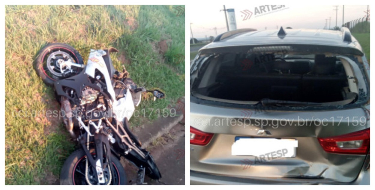 Mulher morre na SP-340 após moto atingir traseira de carro em Casa Branca