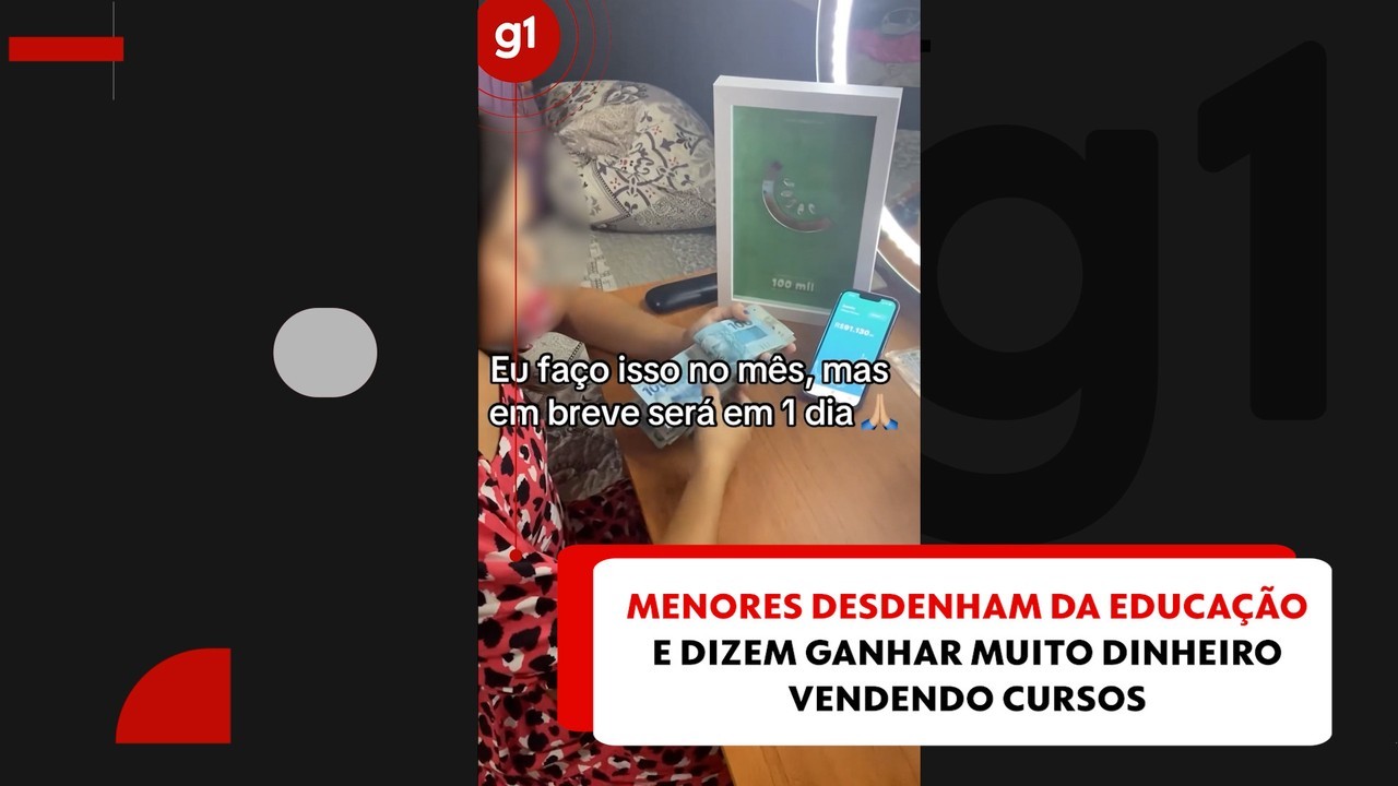 Menores desdenham da educação e dizem ganhar mais do que médico vendendo curso para ser influencer 