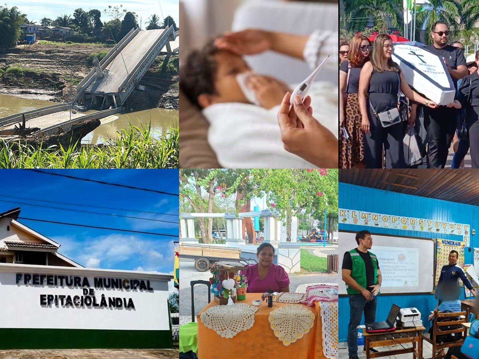 Você viu? Ponte desaba e deixa feridos, fim da greve da Educ
