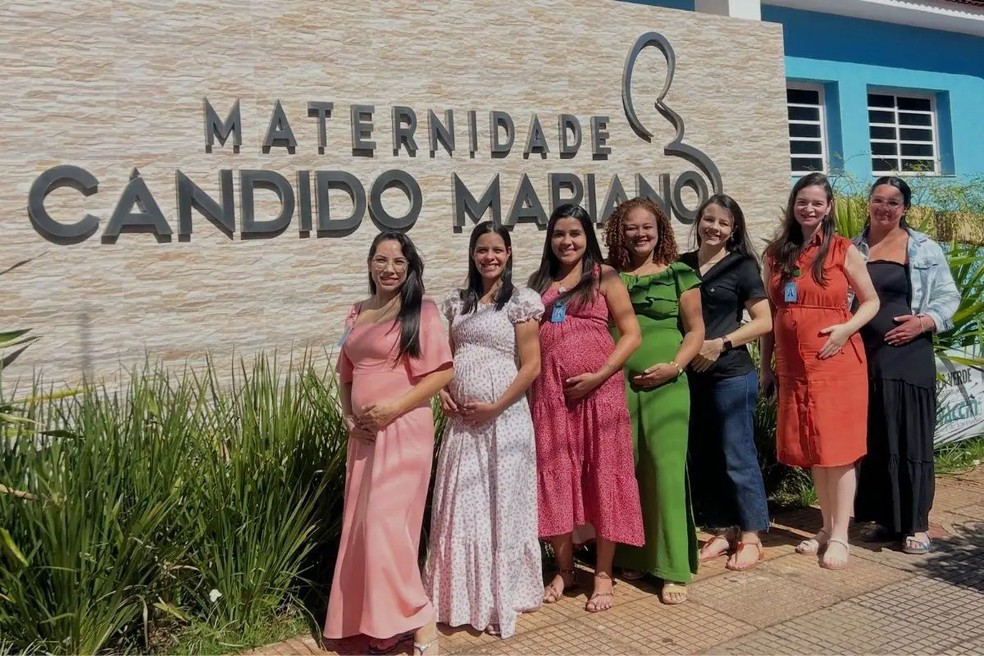 7 das 11 grávidas na maternidade Cândido Mariano. — Foto: Reprodução