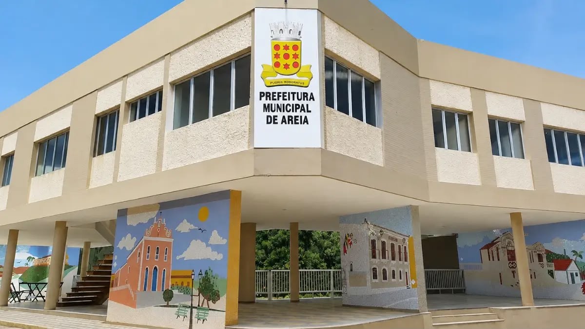 Inscrições do concurso público da prefeitura de Areia, na PB, são prorrogadas; veja novo prazo