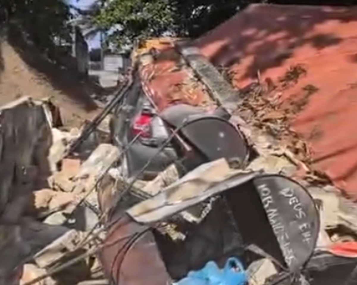 Muro desaba e deixa três feridos em Paulista, no Grande Recife