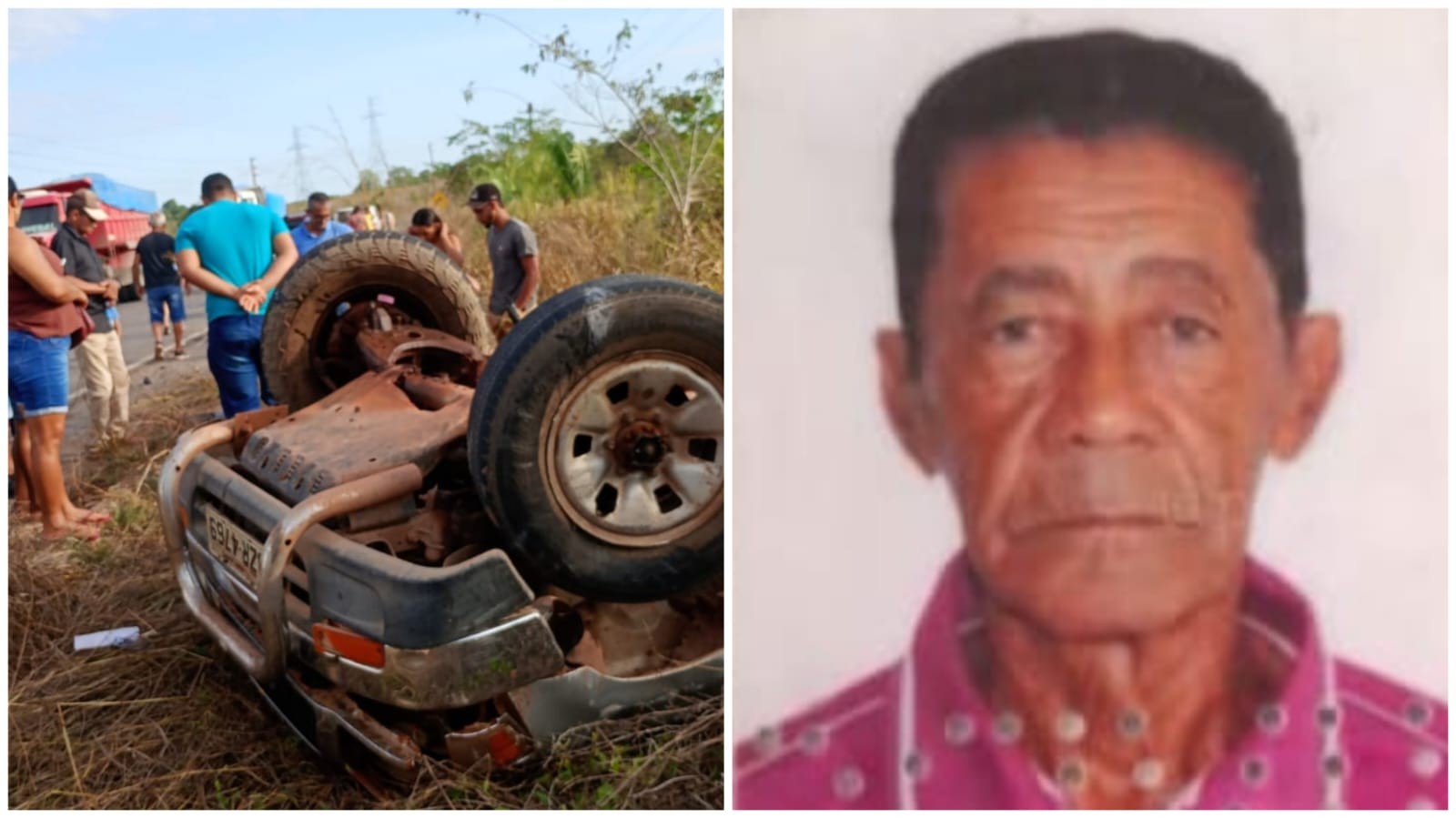 Idoso morre após capotamento de veículo na PA-423 em Monte Alegre